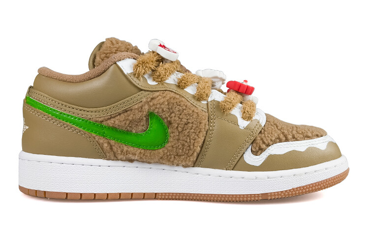 

Кроссовки Air Jordan 1 Vintage Basketball Shoes Women's Low-Top Earthy Yellow/brown/green/white/black