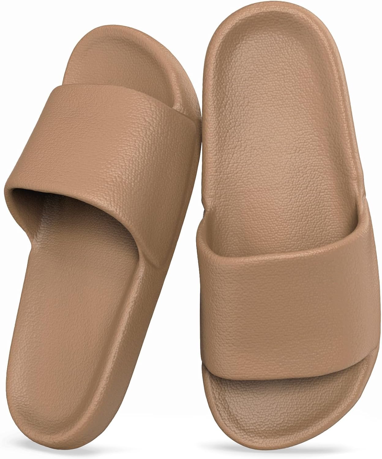 

Тапочки для душа Kattmas для женщин и мужчин - Нескользящие домашние шлепанцы - Слайд-обувь с комфортом облака - Быстросохнущие, с поддержкой свода стопы - Идеально для ванной, пляжа, бассейна и путешествий, коричневый