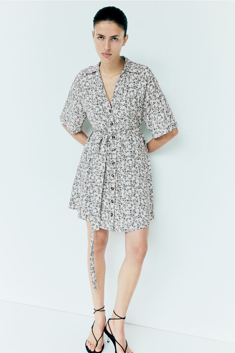 

Платье-Блузка с поясом H&M, белый