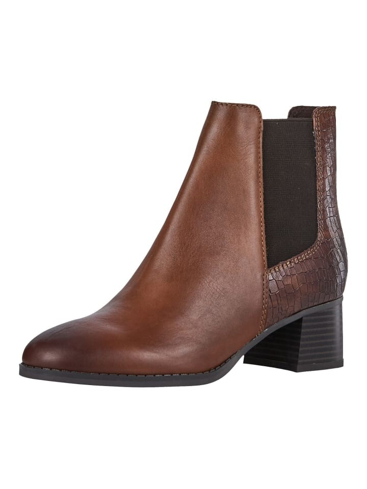 Ботинки челси Marco Tozzi, цвет cognac comb