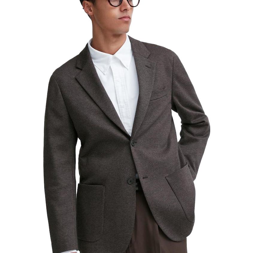 UNIQLO Мужской деловой костюм, Brown Black — фото 4