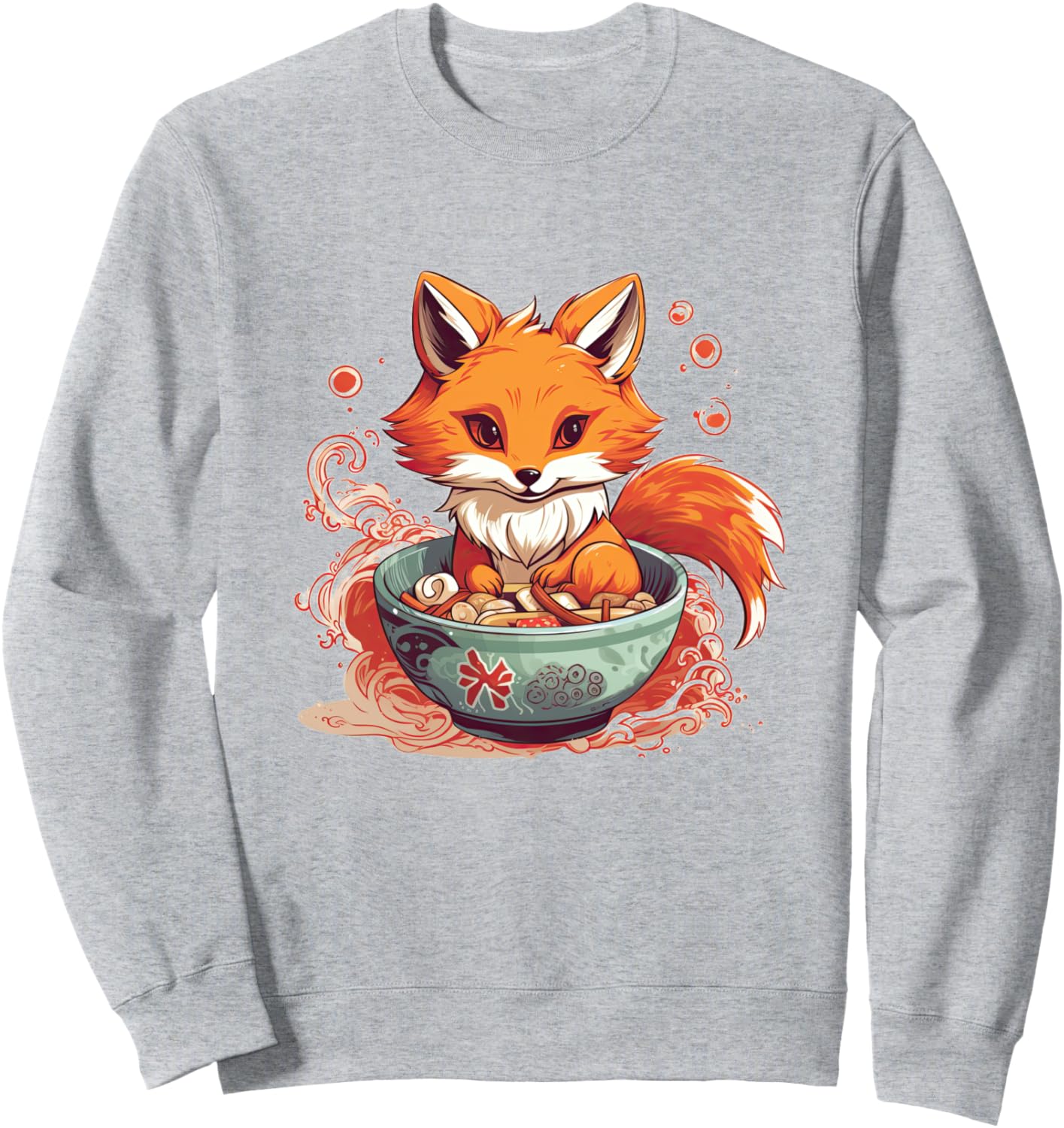 

Толстовка Japanese Ramen Eating Animal Design, серый