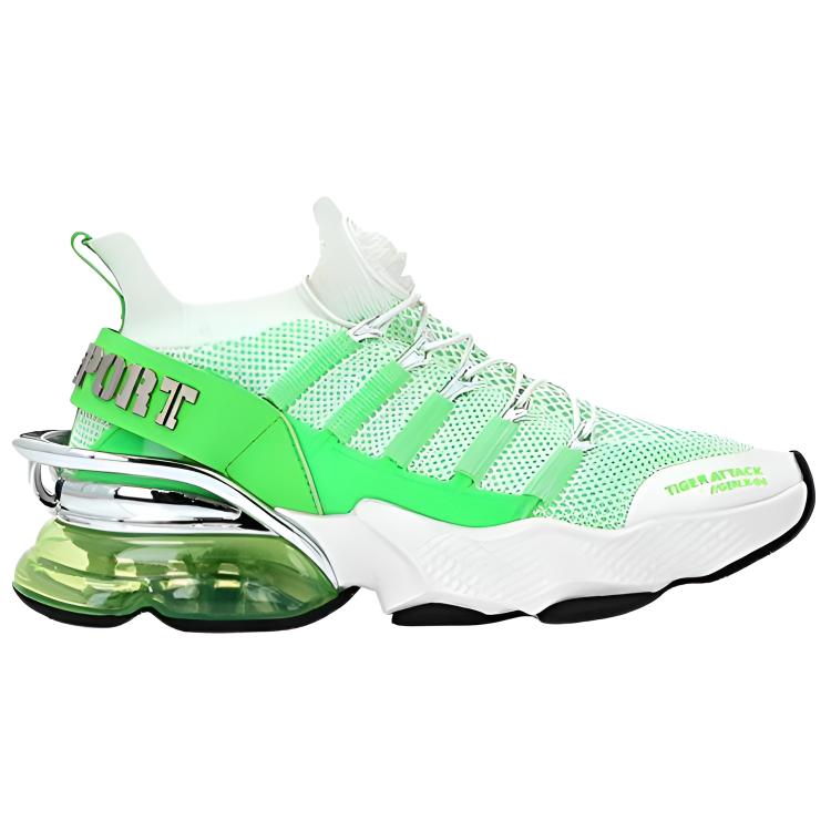 PLEIN SPORT Кроссовки Tiger Attack Low top Casual Unisex бело-зеленые — фото 2