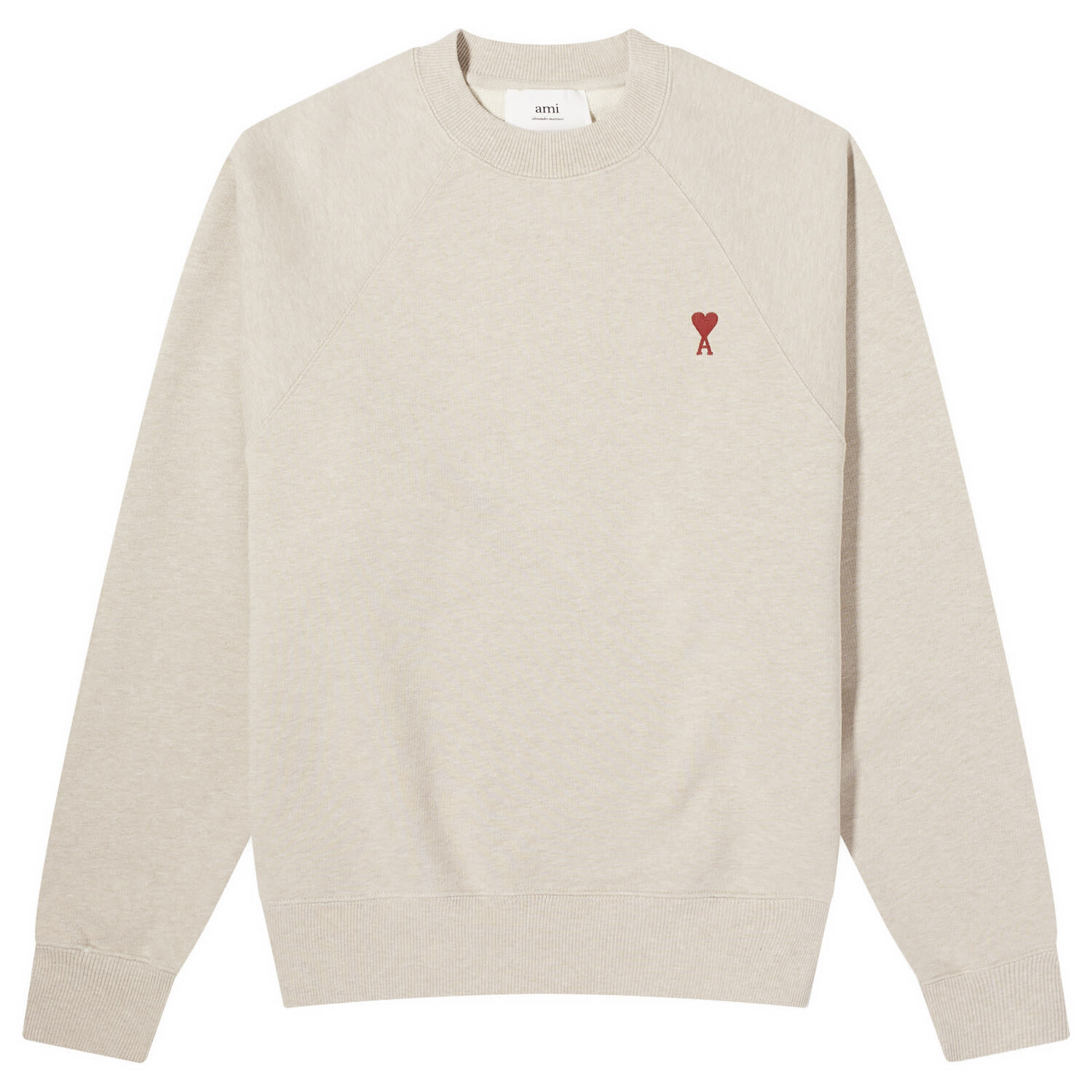 

Худи Ami Paris Small A Heart Popover Sweatshirt, цвет Heather Light Beige