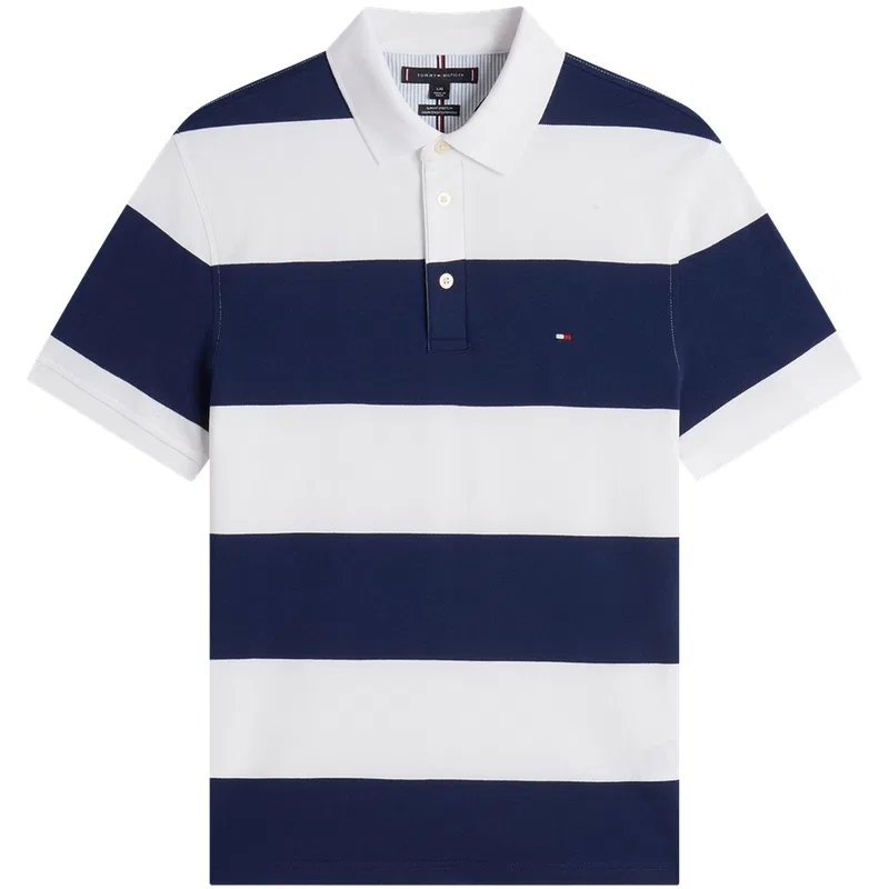 Поло мужское Tommy Hilfiger, Blue White Stripes DXA — фото 3