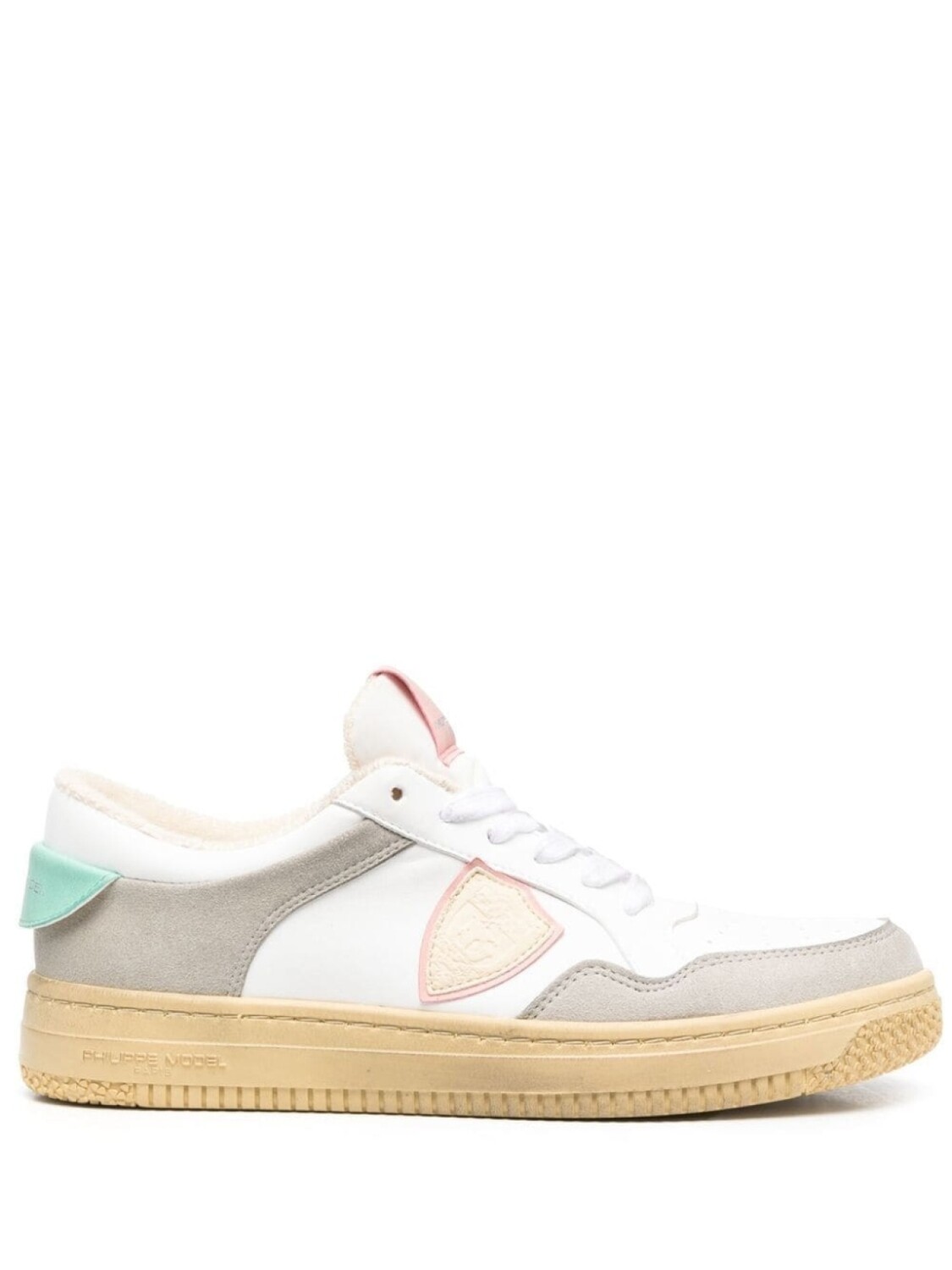 

Кроссовки Philippe Model Color Block, белый/серый/светло-розовый