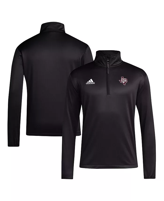 

Мужская черная толстовка Texas A&M Aggies Coaches Sideline с молнией на четверть adidas