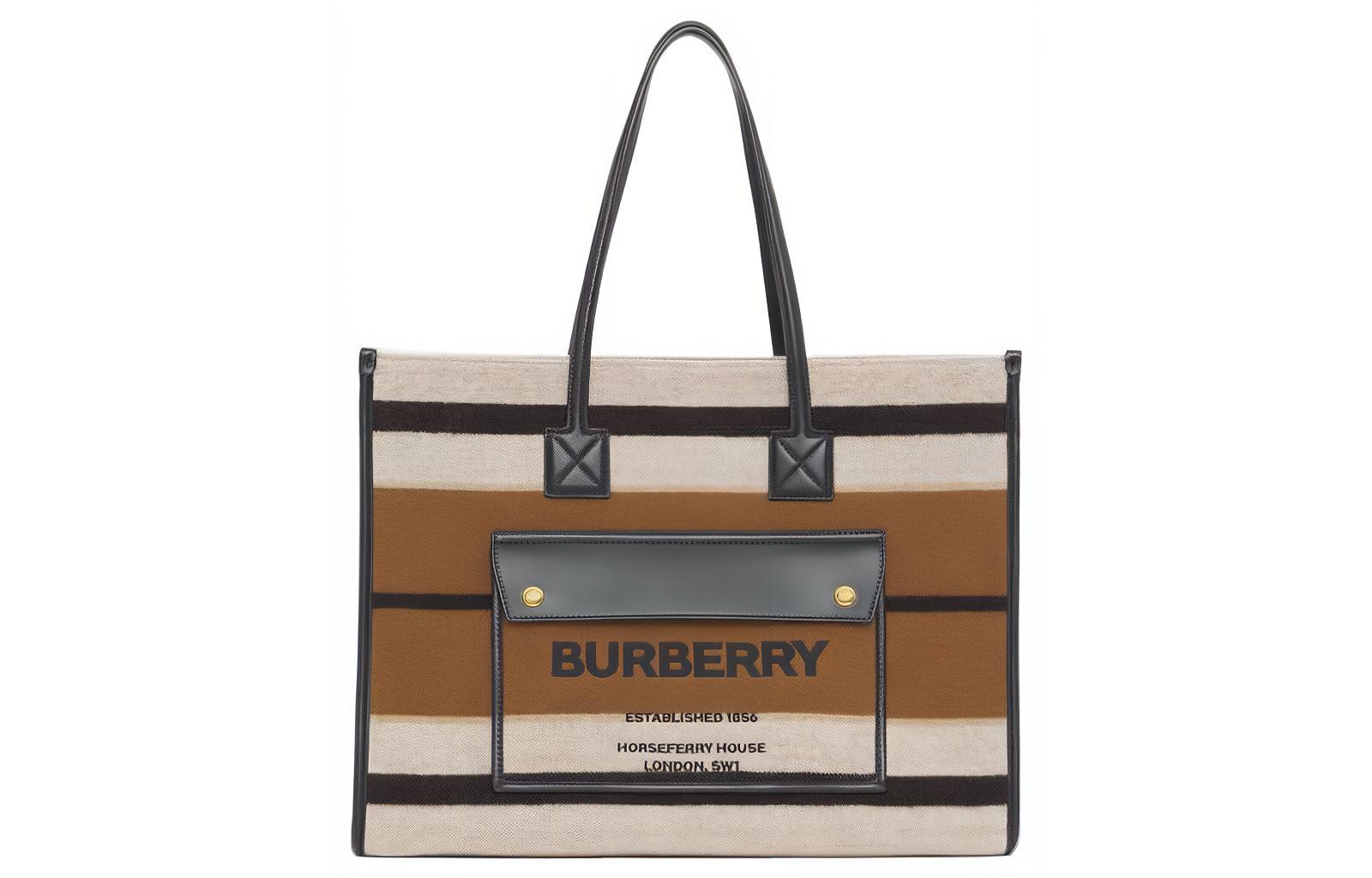 

Burberry Сумка тоут Фрея из овчины с кожаными вставками