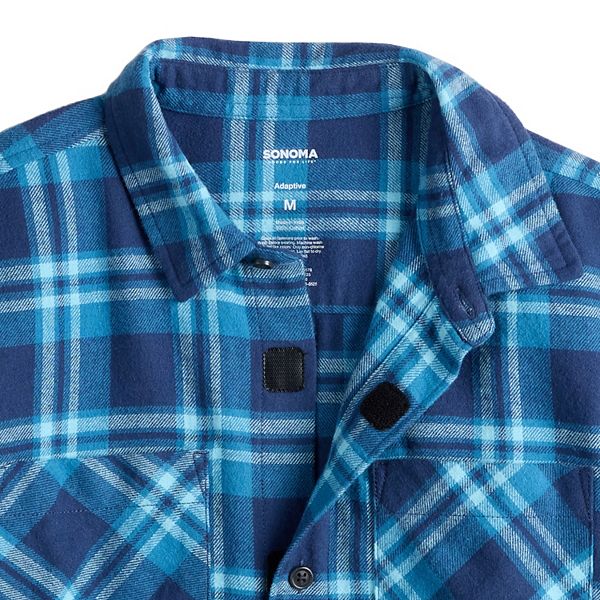 Адаптивная фланелевая рубашка на пуговицах для мальчиков 8-20 Sonoma Goods For Life, Big Old Plaid Green — фото 2