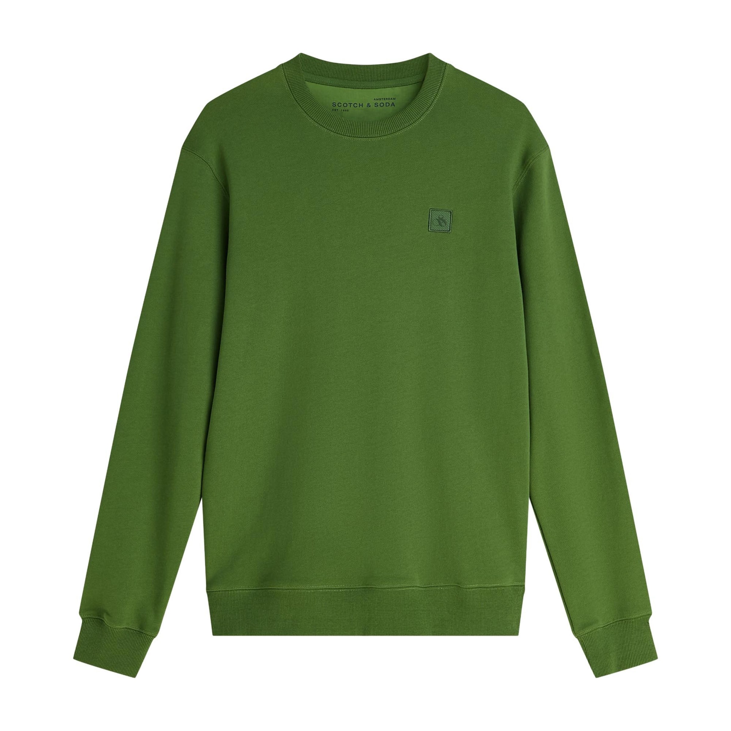 

SCOTCH & SODA Свитшот в темно-зеленом цвете, Зеленый, SCOTCH & SODA Свитшот в темно-зеленом цвете