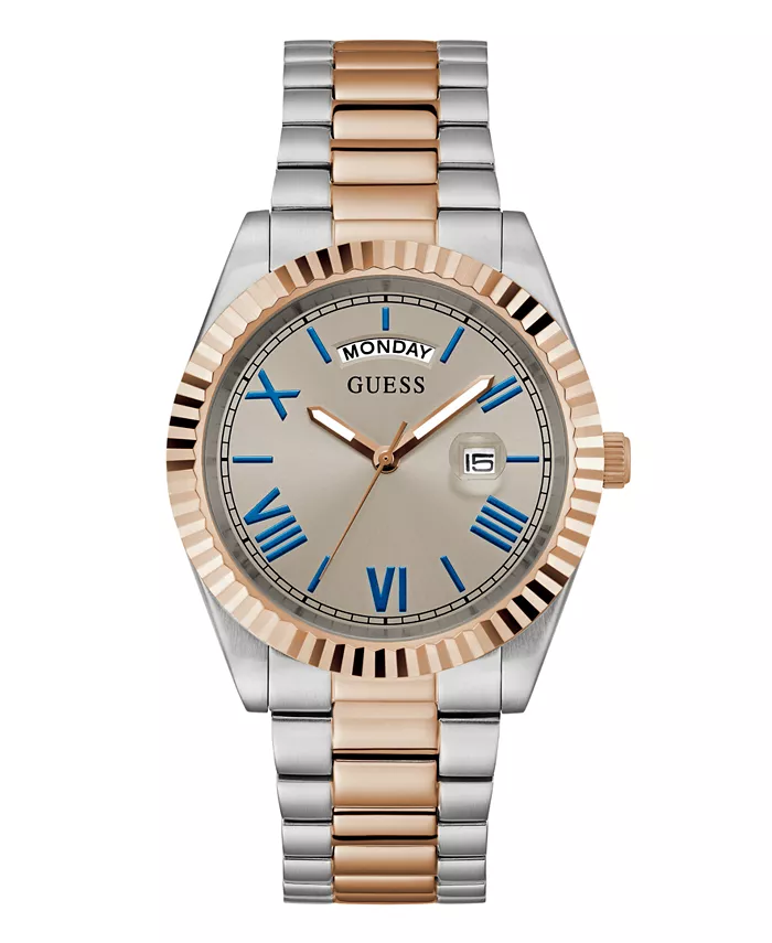 

Мужские часы Day and Date из нержавеющей стали с двухцветным покрытием, 42 мм GUESS