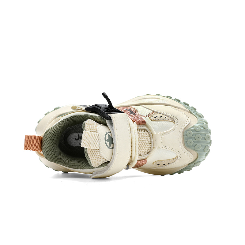 Jeep Беговые кроссовки Running Collection Anti Kick And Abrasion Resistant Low top бежево-зеленые для детей — фото 4