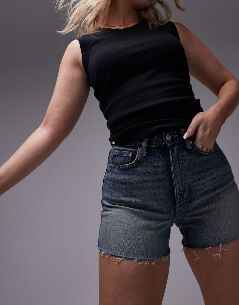 

Topshop Удобные джинсовые шорты из эластичного денима Hourglass Topshop