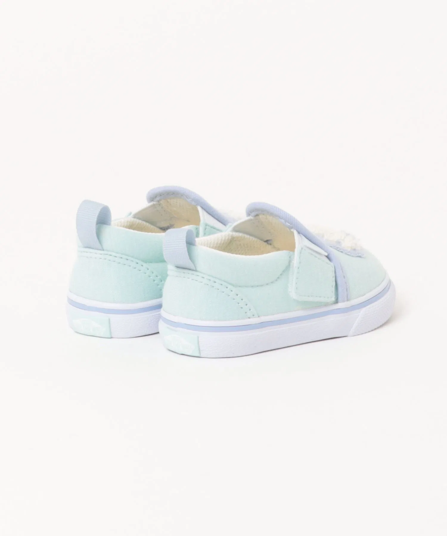 Детские сланцы VANS Slip-On с вышивкой мятные — фото 2