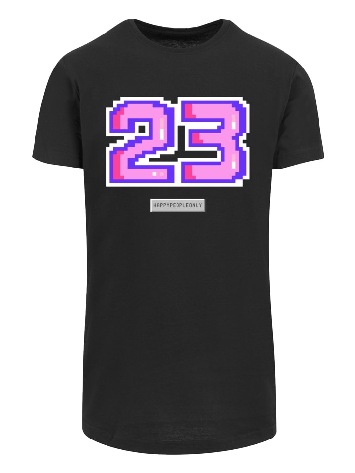 

F4NT4STIC Футболка с длинным кроем Pixel 23 розового цвета в черном цвете, Черный, F4NT4STIC Футболка с длинным кроем Pixel 23 розового цвета в черном цвете