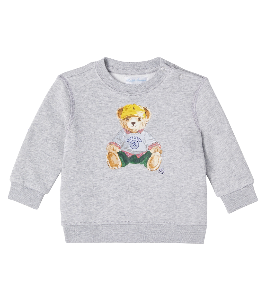 

Толстовка Baby Polo Bear из хлопковой смеси Polo Ralph Lauren Kids, Lt Grey Heather