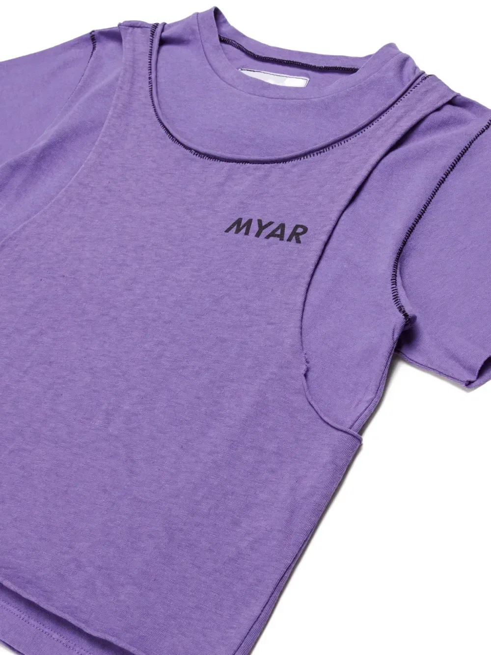 Многослойная футболка с логотипом Myar Kids, фиолетовый — фото 3