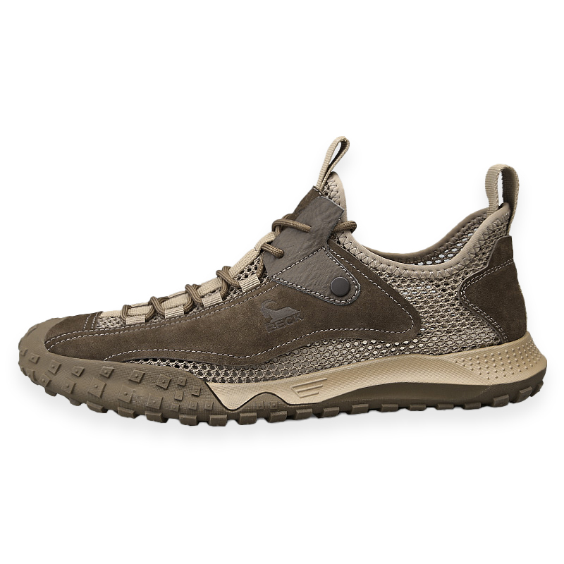 

Легкие противоскользящие низкие повседневные кроссовки мужские BECK, хаки