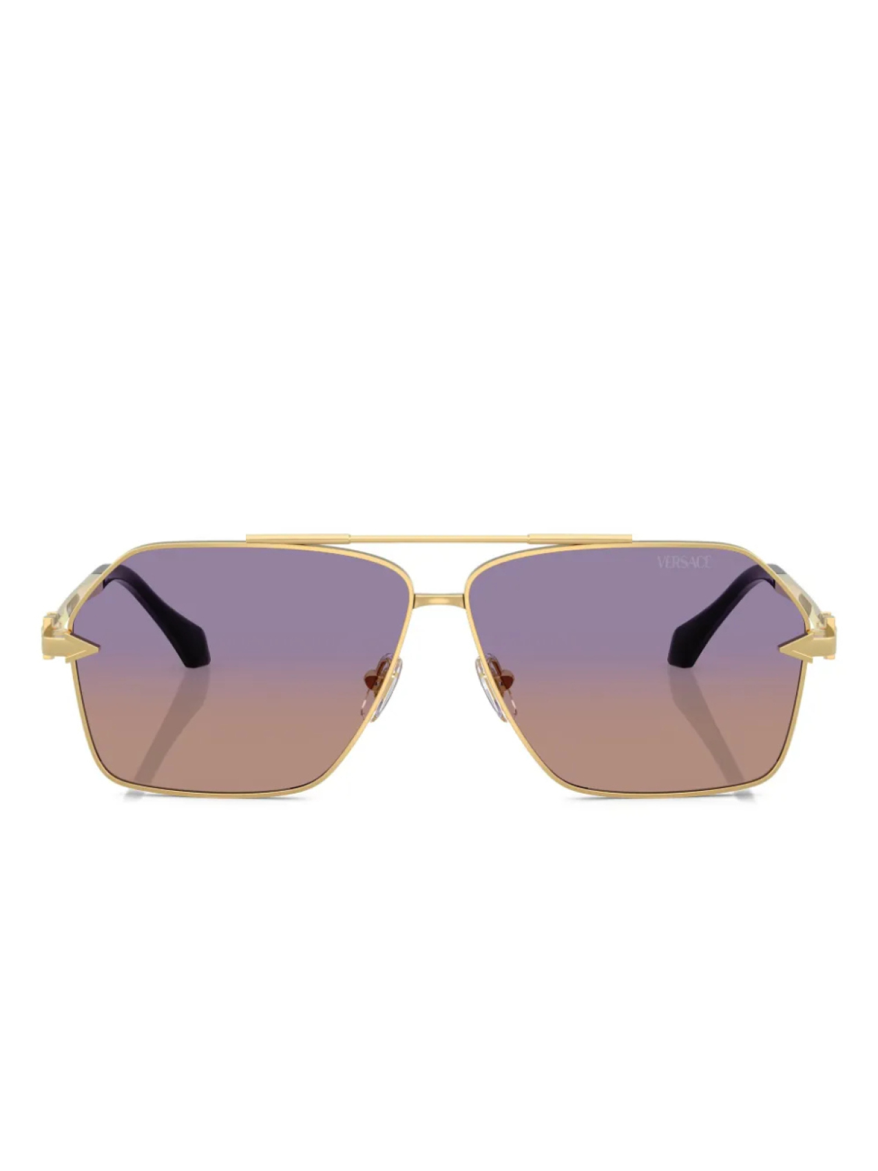 

Солнцезащитные очки в геометрической оправе Versace Eyewear, золотой