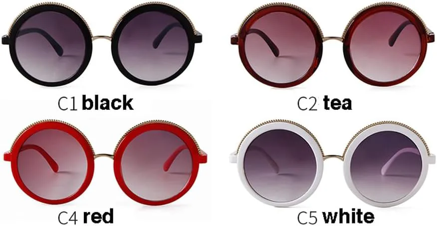 

Металлические круглые солнцезащитные очки для женщин, модные мужские очки, винтажные белые красные солнцезащитные очки для женщин и мужчин TKKTLLT, C5 White