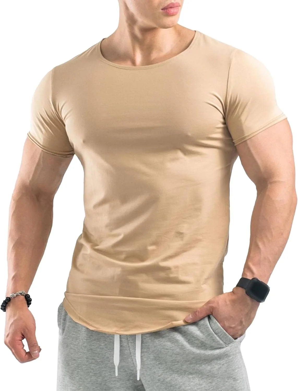 

Мужская футболка Arc Hem Fitness Trend для бега, быстросохнущая и дышащая Zylphorix