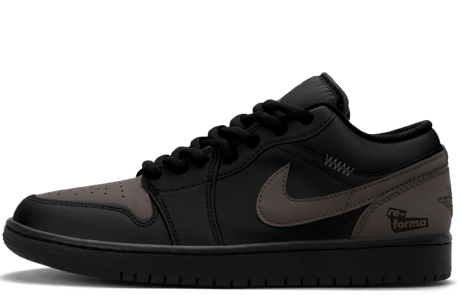 

Jordan Кроссовки Air 1 Cushioning Low top Vintage Basketball Shoes Men's Black Brown