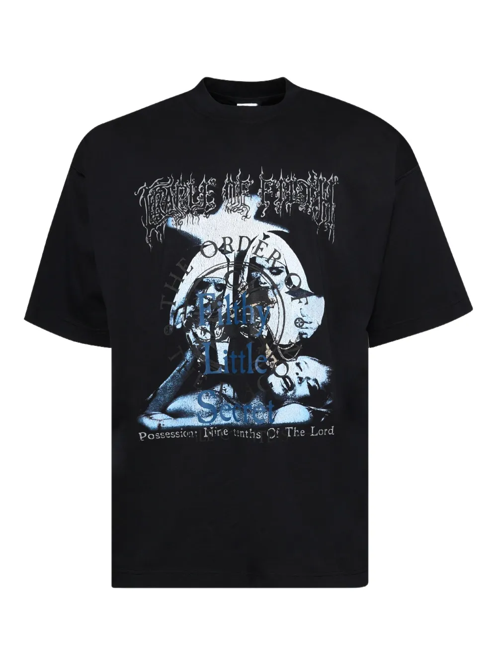 

Футболка с графичным принтом Vetements, черный