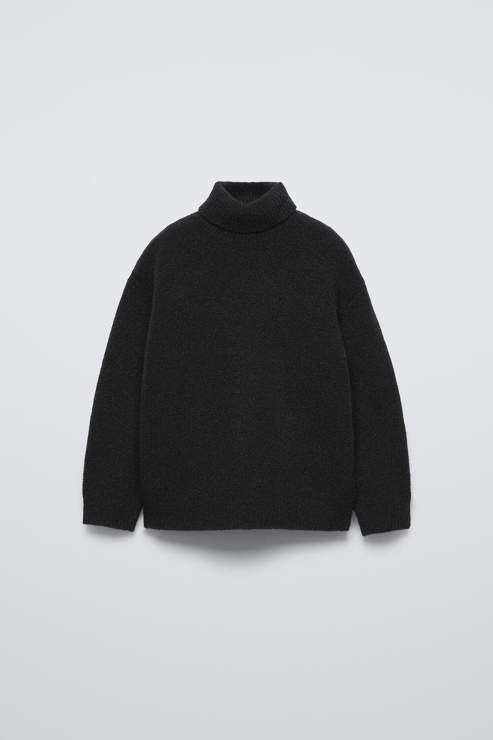 

Вязаный свитер с высоким воротом ZARA, черный