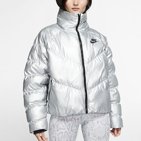 Куртка as w sportswear syn fill jacket stm shne Nike, серебряный — фото 2