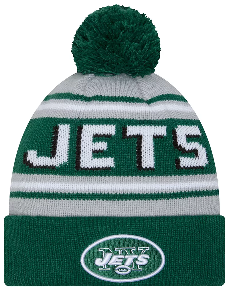 

Зеленая вязаная шапка New Era для взрослых New York Jets