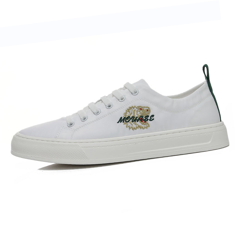 

SENJIALUO Скользоустойчивые износостойкие легкие дышащие мужские лоу-топы для скейтбординга белые, цвет White