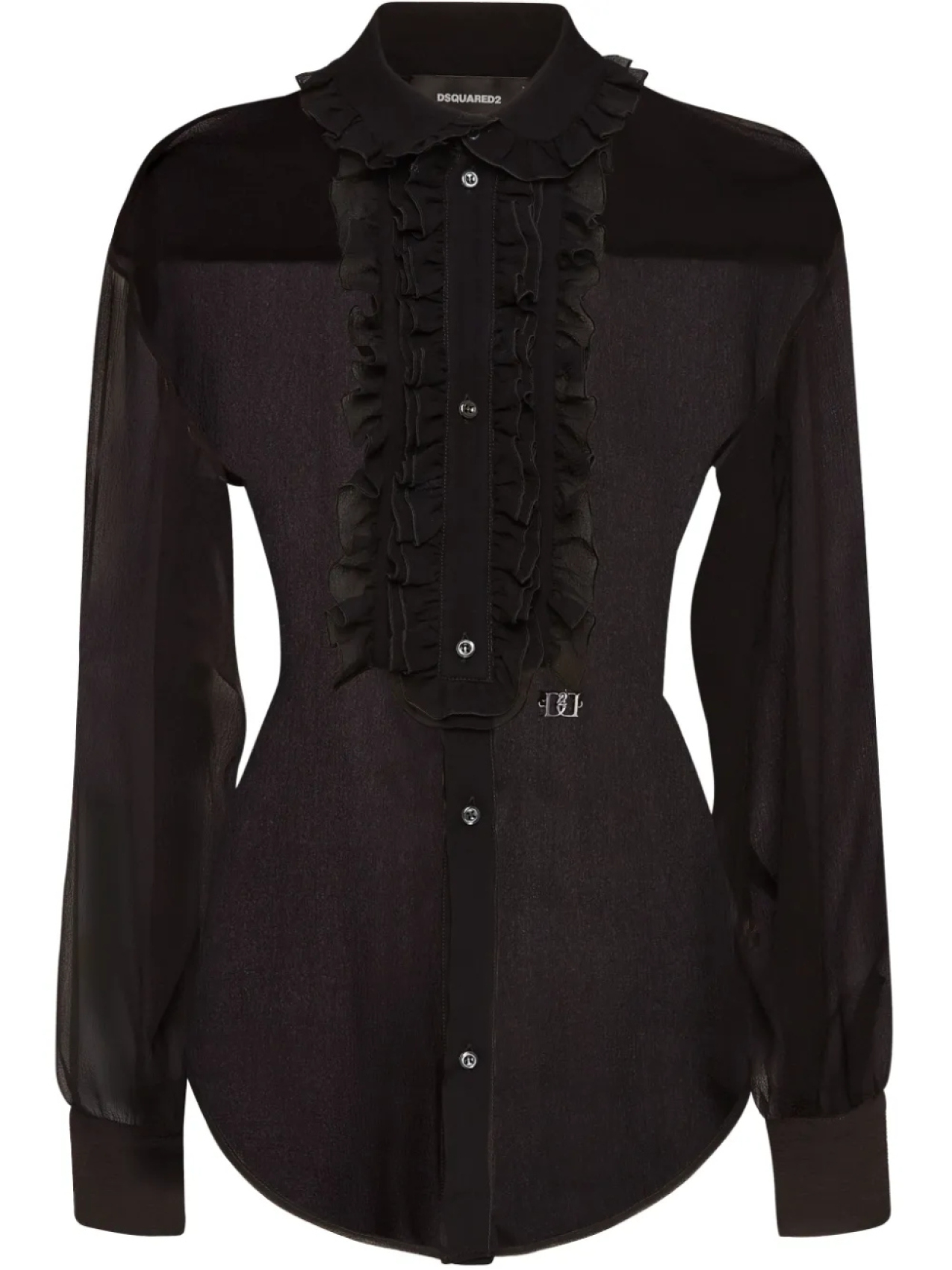 

DSQUARED2 атласная блузка, черный