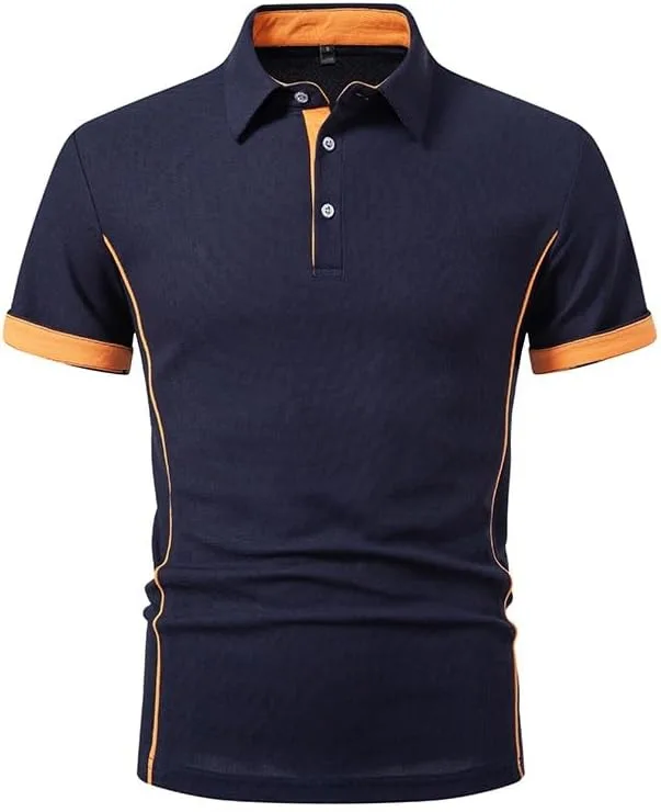 

Мужская футболка с коротким рукавом Color Block Performance Pique для гольфа с контрастным воротником S-2XL YJHXRHDSYJ