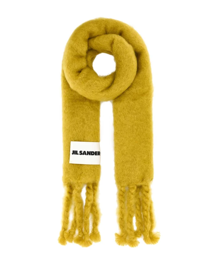 

Горчичный шарф из мохера Jil Sander, желтый