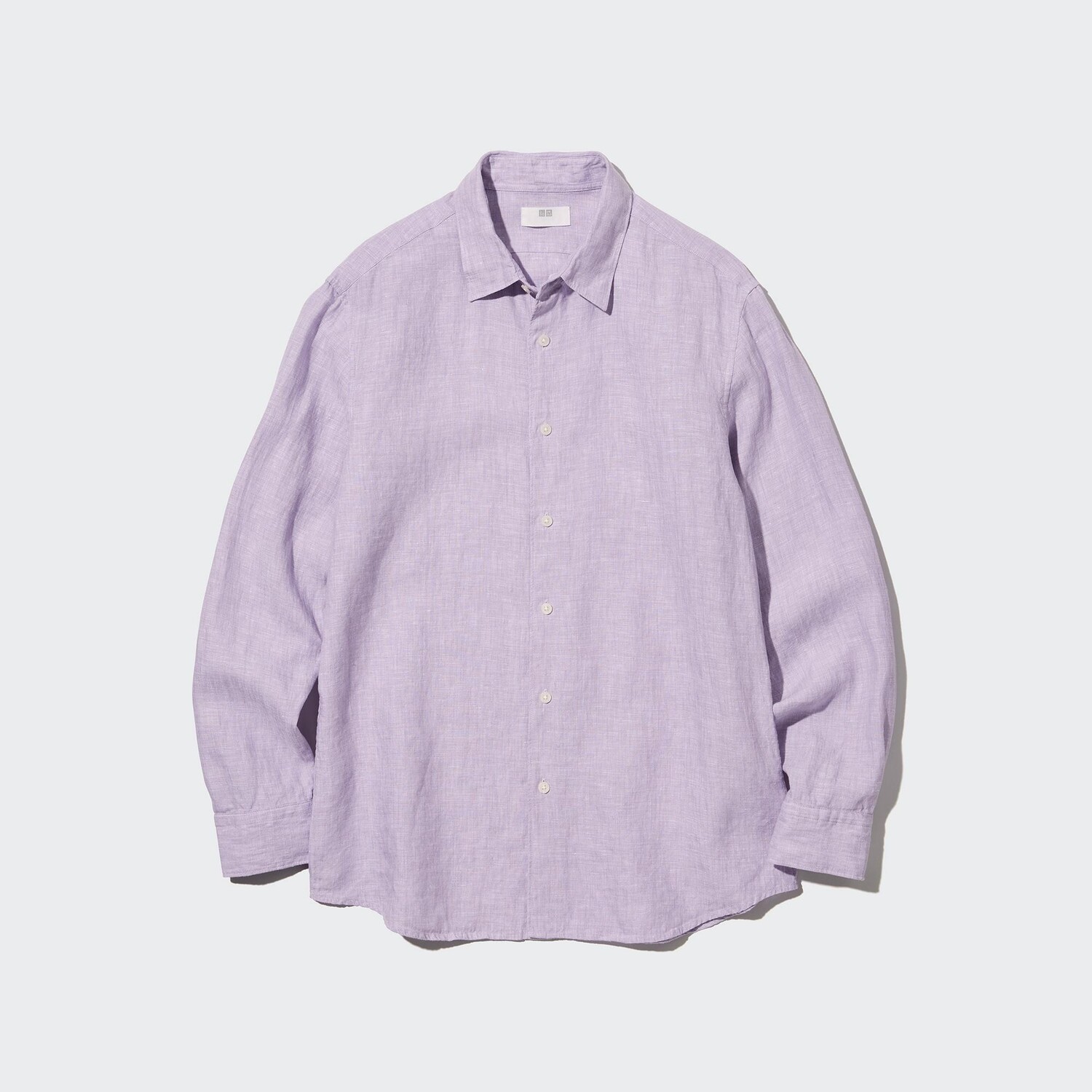 

Рубашка UNIQLO стандартного кроя из льна премиум класса, фиолетовый