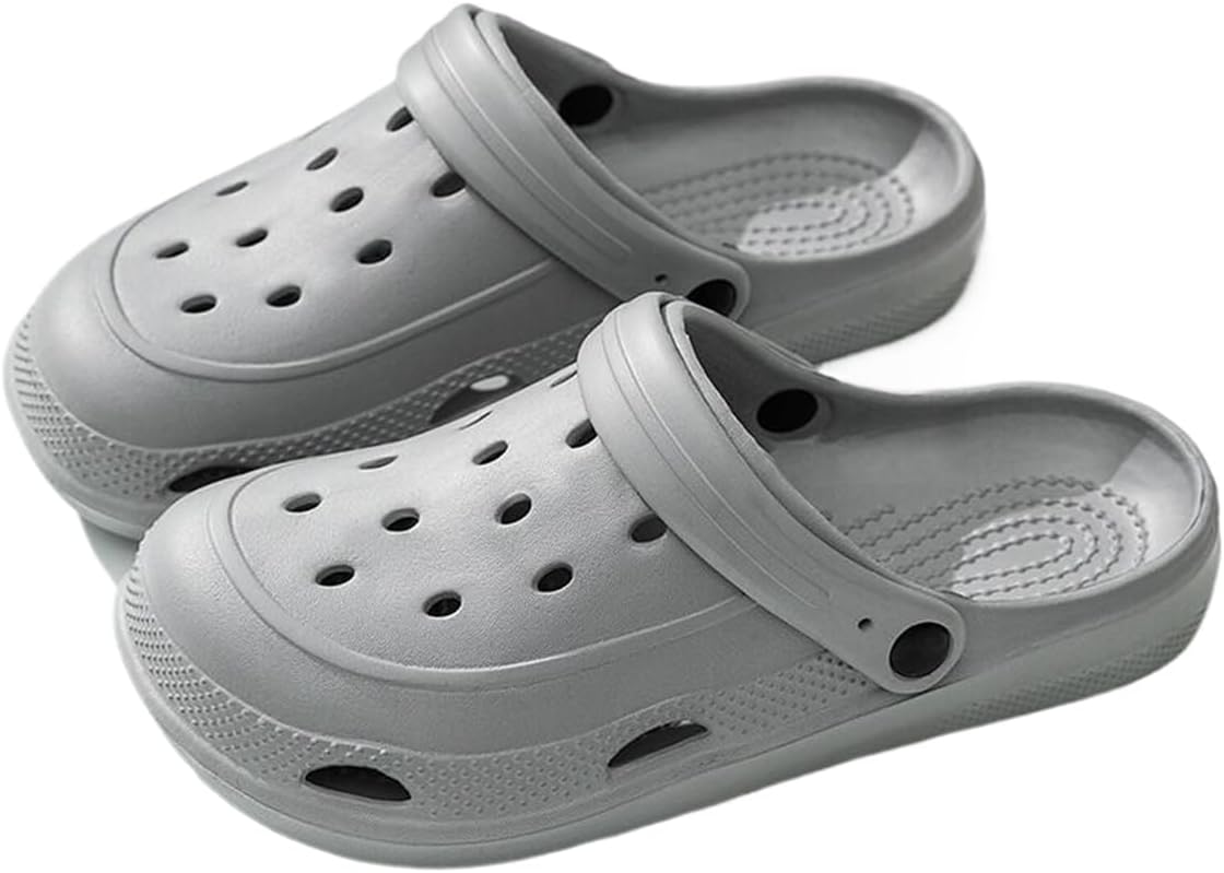 

Женские и мужские сабо для улицы с легким надеванием, домашние тапочки, противоскользящие, с защитой от запаха, для сада и пляжа Dannling, серый