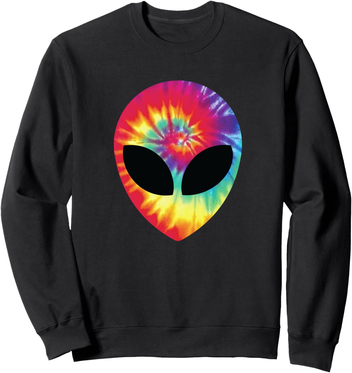 

Толстовка в стиле хиппи с изображением инопланетянина и НЛО, окрашенная в технике тай-дай Alien Ufo Design Files, черный