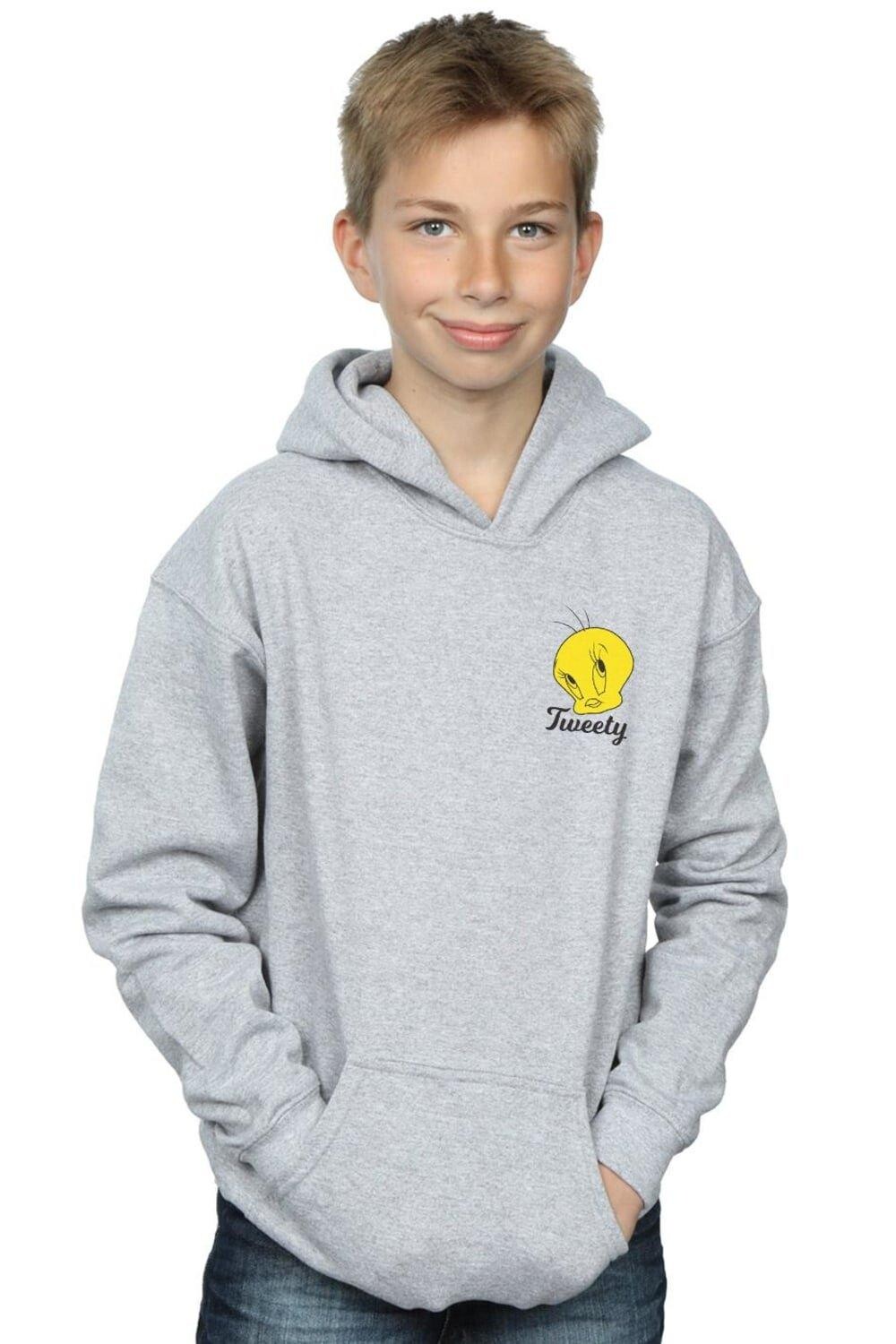 

Толстовка с капюшоном Tweety Pie Head Looney Tunes, серый