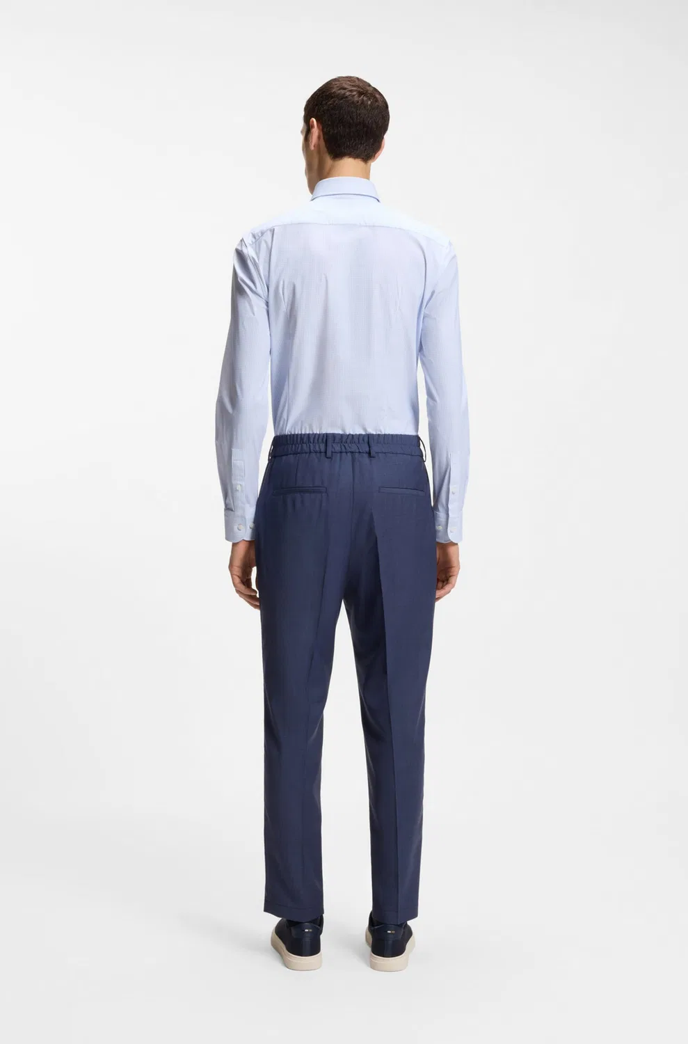 Рубашка Boss Slim fit на пуговицах P-Hank синего цвета — фото 4