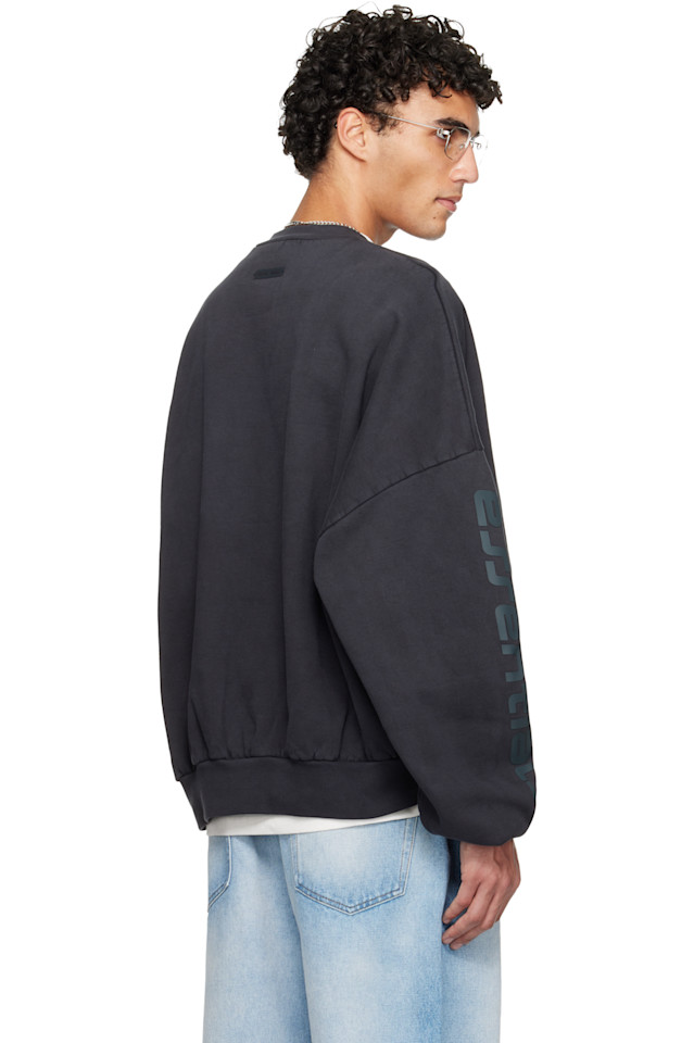 Fear Of God Essentials Черная праздничная укороченная толстовка из плотного флиса "Лос-Анджелес" — фото 3