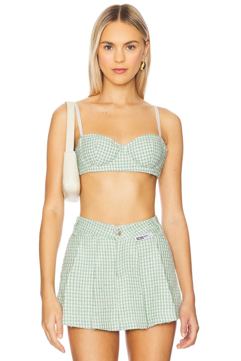 

Твидовый бюстгальтер Gcds, light green