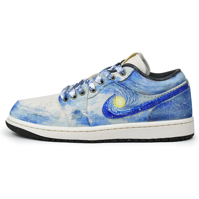 Кроссовки баскетбольные винтажные Jordan Starry Night Wave голубые — фото 4