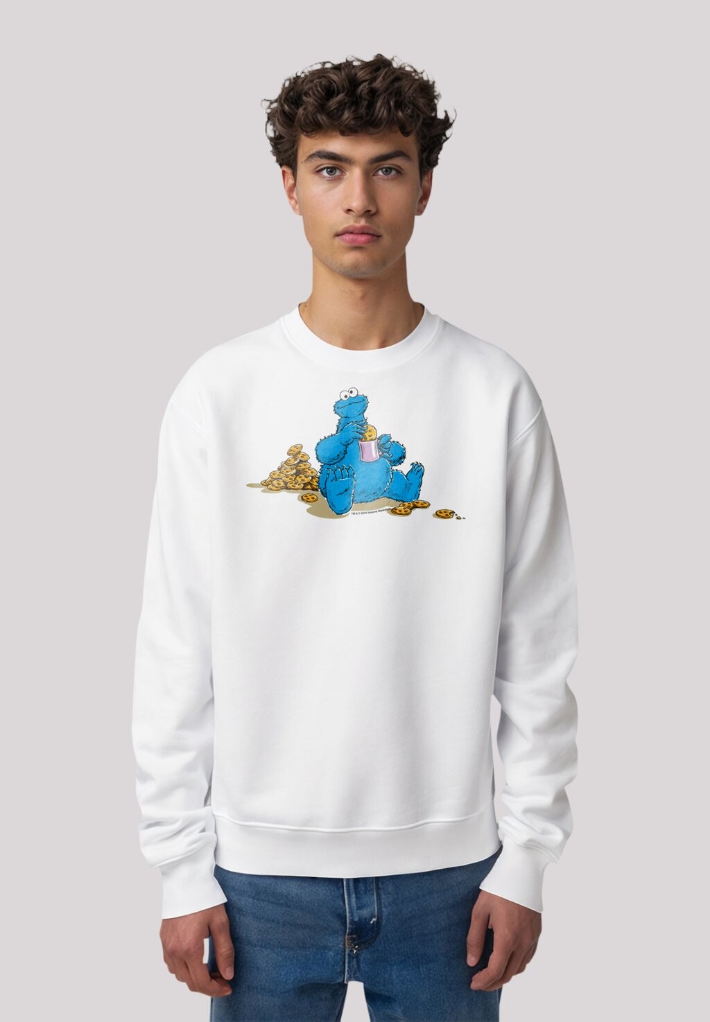 

Толстовка SESAMSTRASSE COOKIE MONSTER COOKIETIME F4NT4STIC, белый