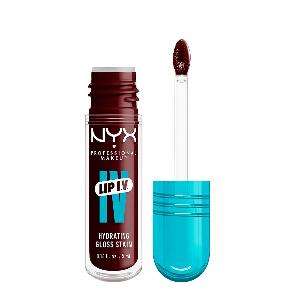 Блеск для губ Lip iv gloss Nyx Professional Make Up, цвет 15-Water ’Bout Wine?, 5 мл. — фото 3