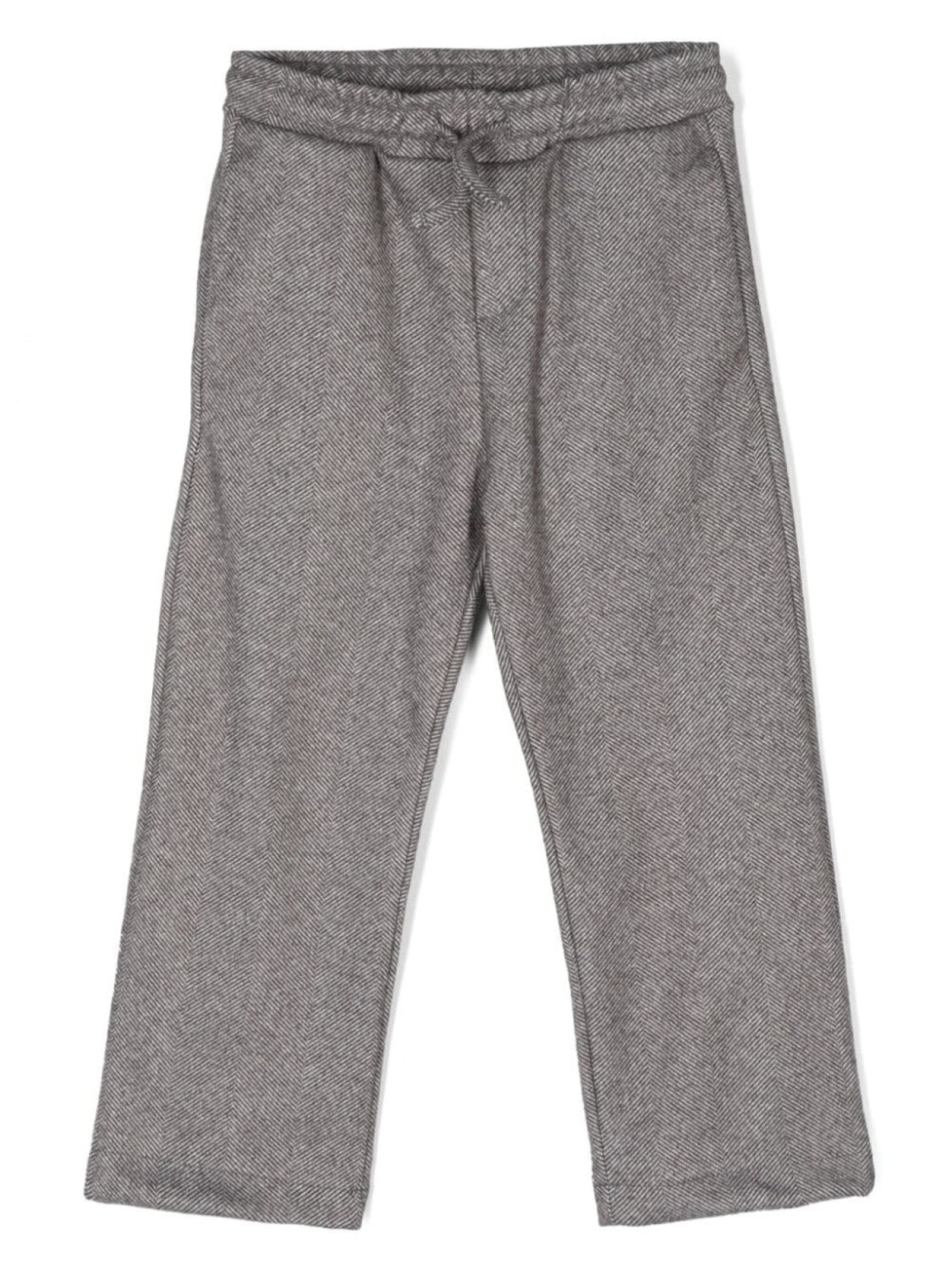 

Paolo Pecora Kids брюки с узором в елочку, серый