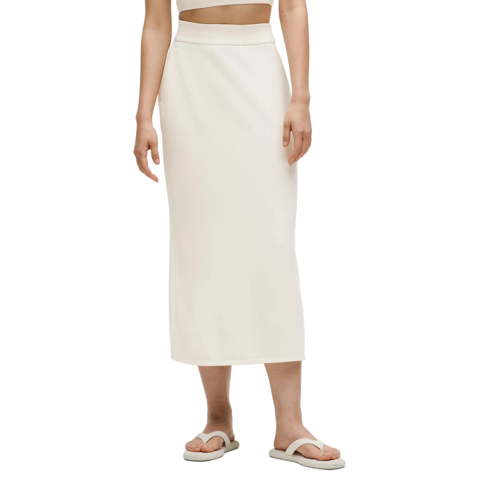 

Мягкая повседневная длинная юбка Women's Lululemon, слоновая кость/светлая слоновая кость