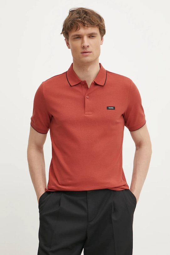

Поло Calvin Klein, оранжевый