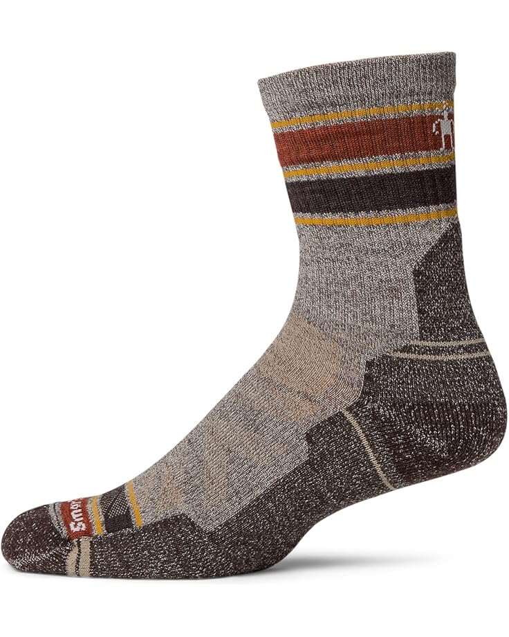 

Носки Smartwool Hike Light Cushion Striped Mid Crew Socks, цвет Taupe/Natural Marl