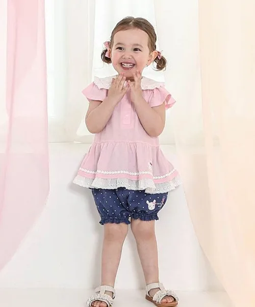 Детские короткие штаны с флисом coeur a coeur navy