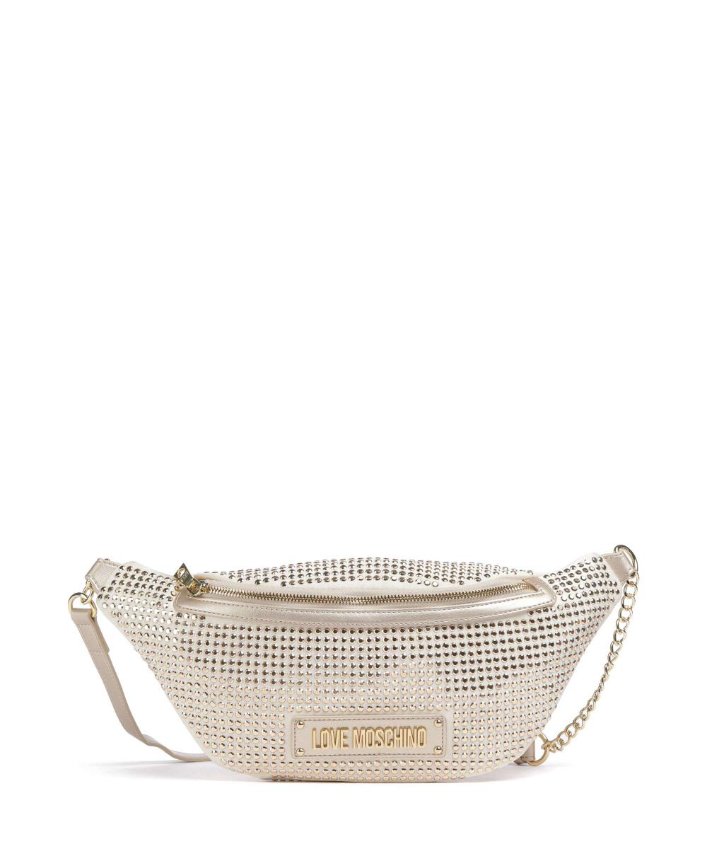 

Поясная сумка из блестящей ткани Love Moschino, бежевый